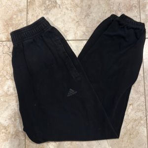 adidas Black Ribbed Sweatpants - like new!